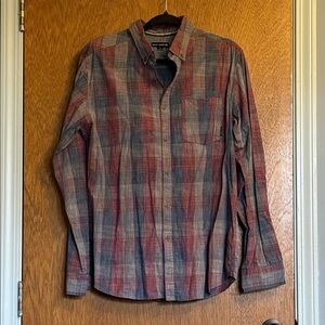 Ocean Current Red and Blue Plaid Shirt